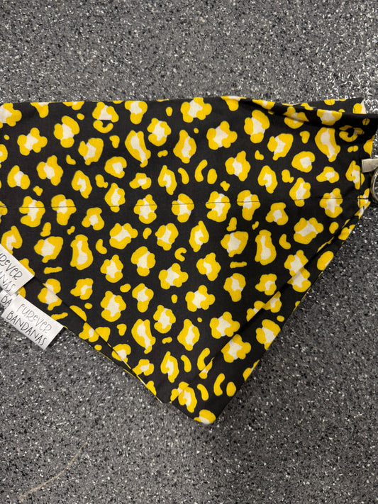 Black/Yellow Cheetah Bandana