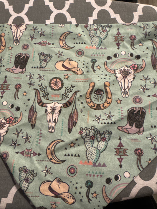 Teal Western Bandana