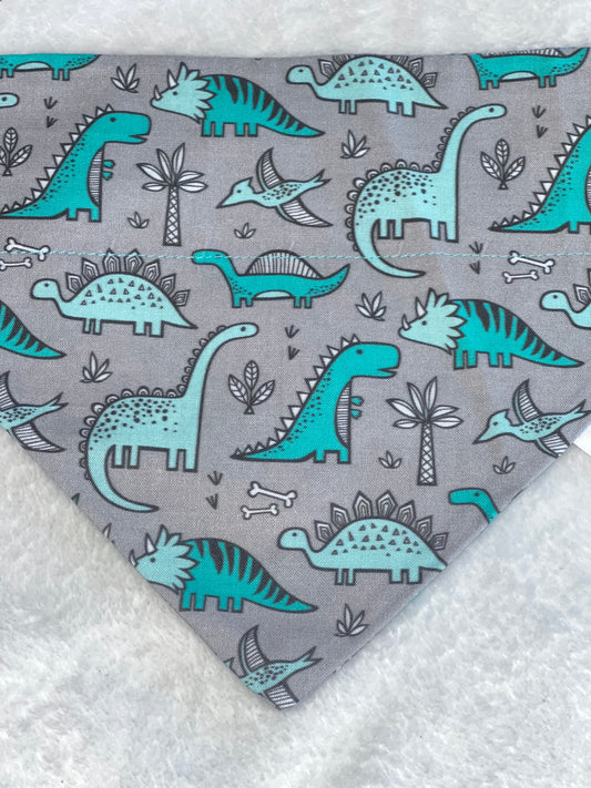 Teal Dinosaur Bandana