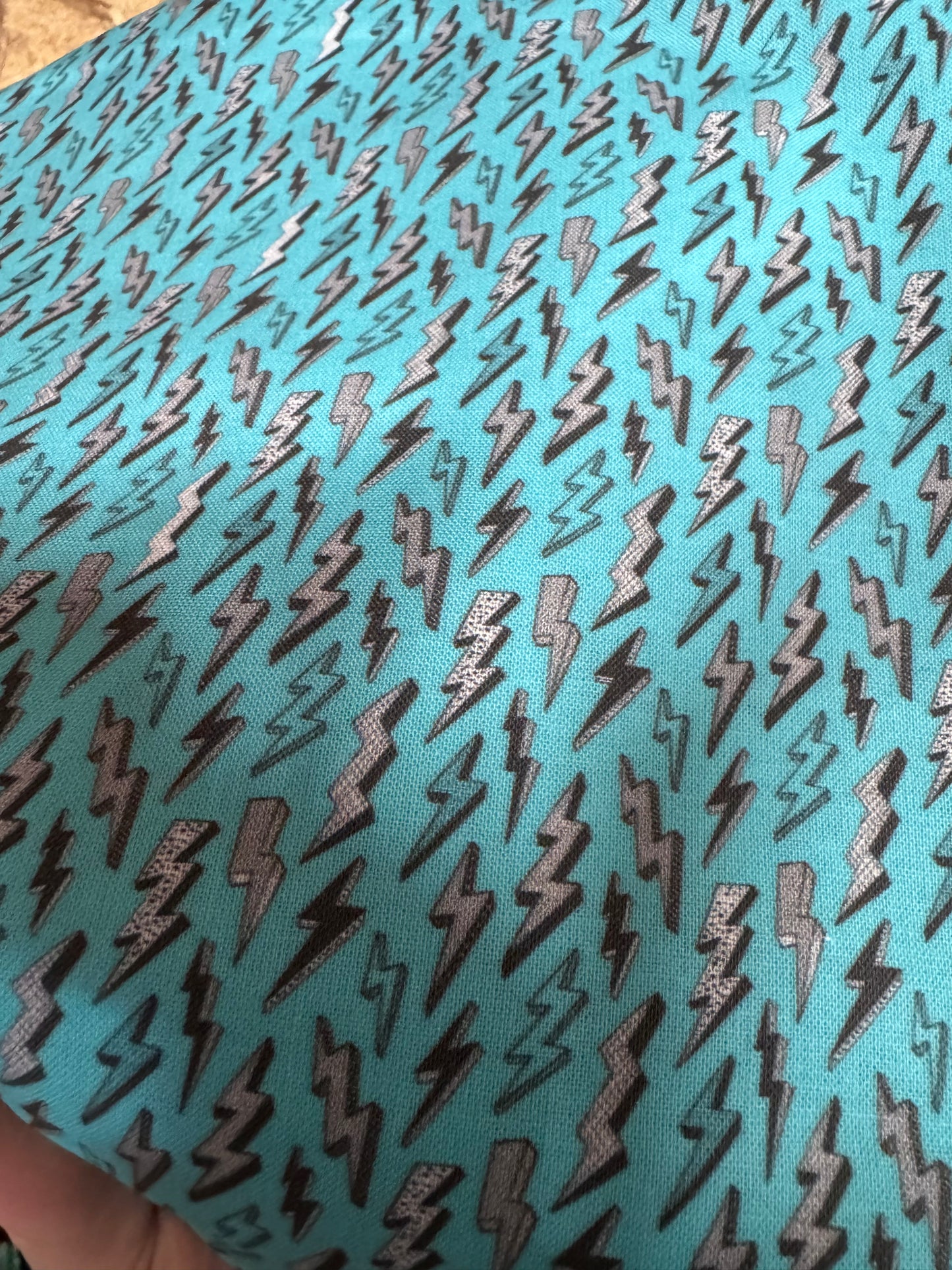 Teal Lighting Bolt  collar