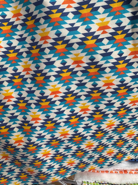 Blue & Orange Aztec collar