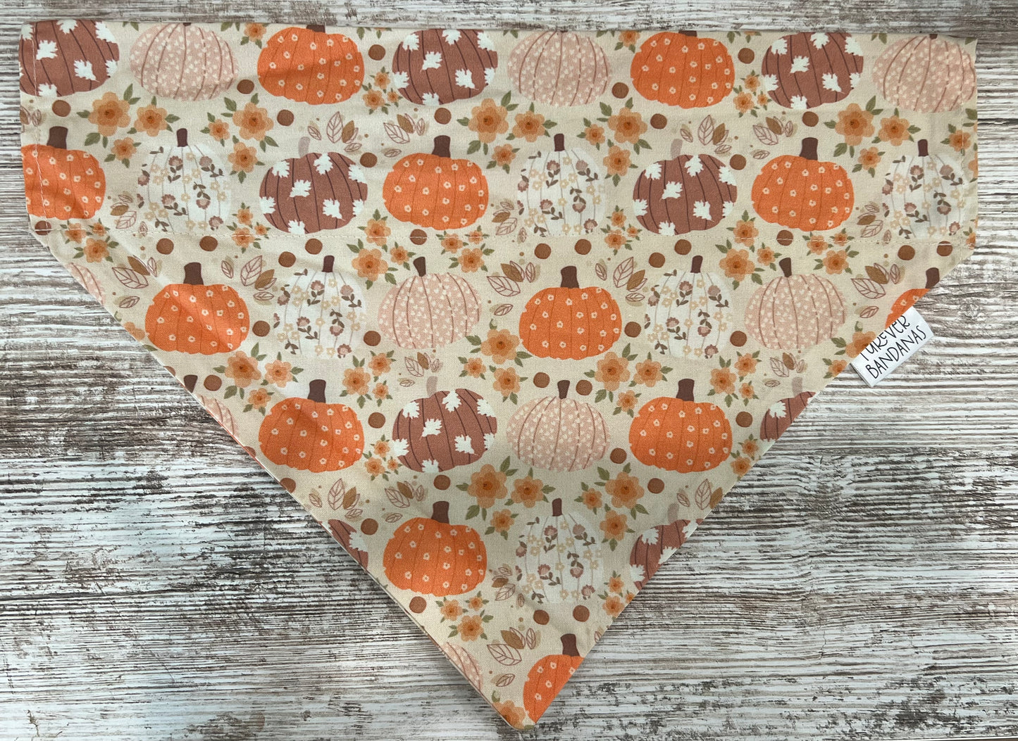 Patterned Fall Pumpkins Bandana