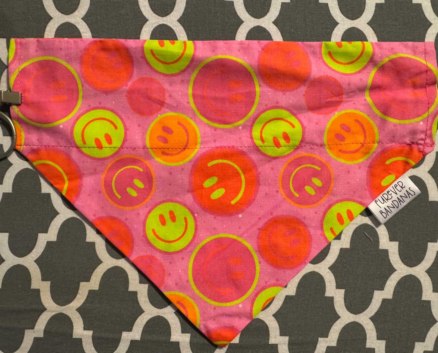 Pink smiley Bandana