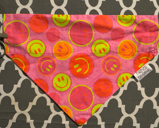 Pink smiley Bandana
