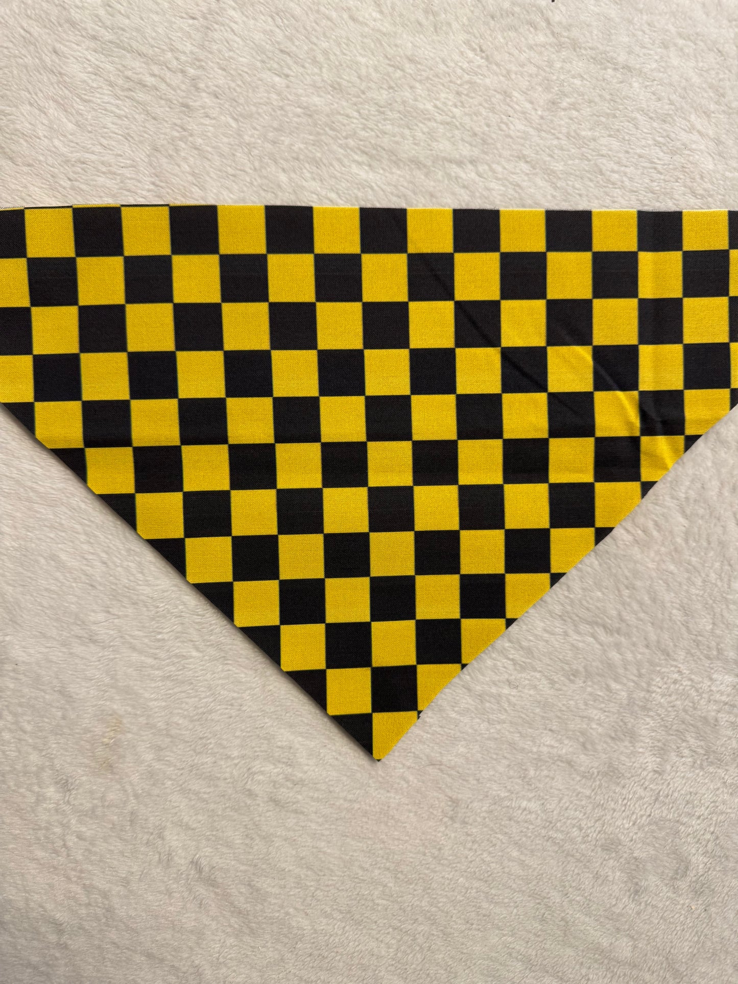 Black/Yellow check bandana