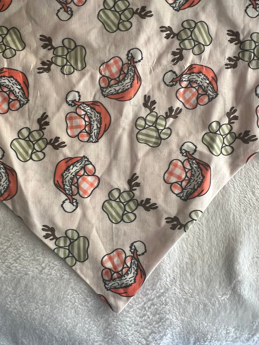 Plaid Santa Paws Bandana