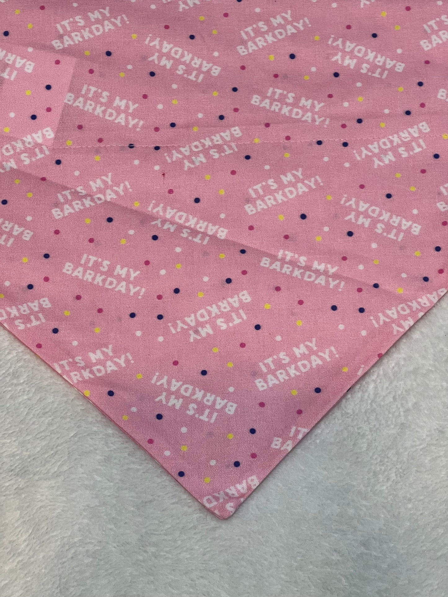 Pink Barkday Bandana