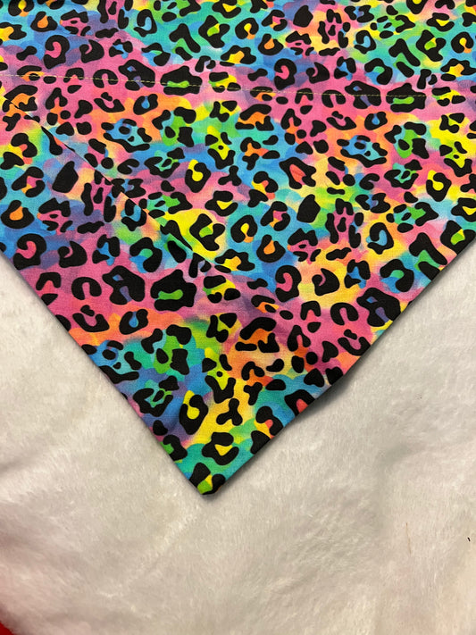 Tie Dye Cheetah Bandana