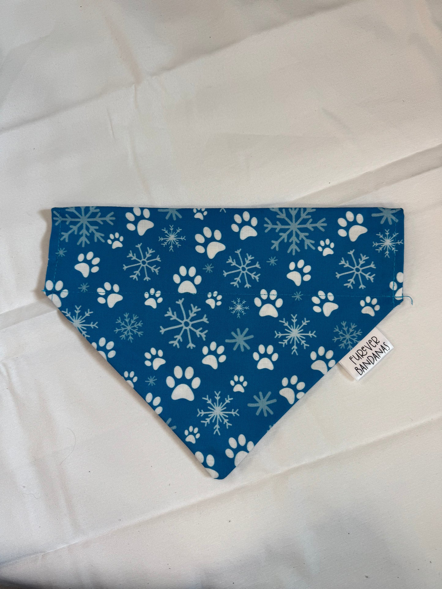 Snowflake Paw Print Bandana