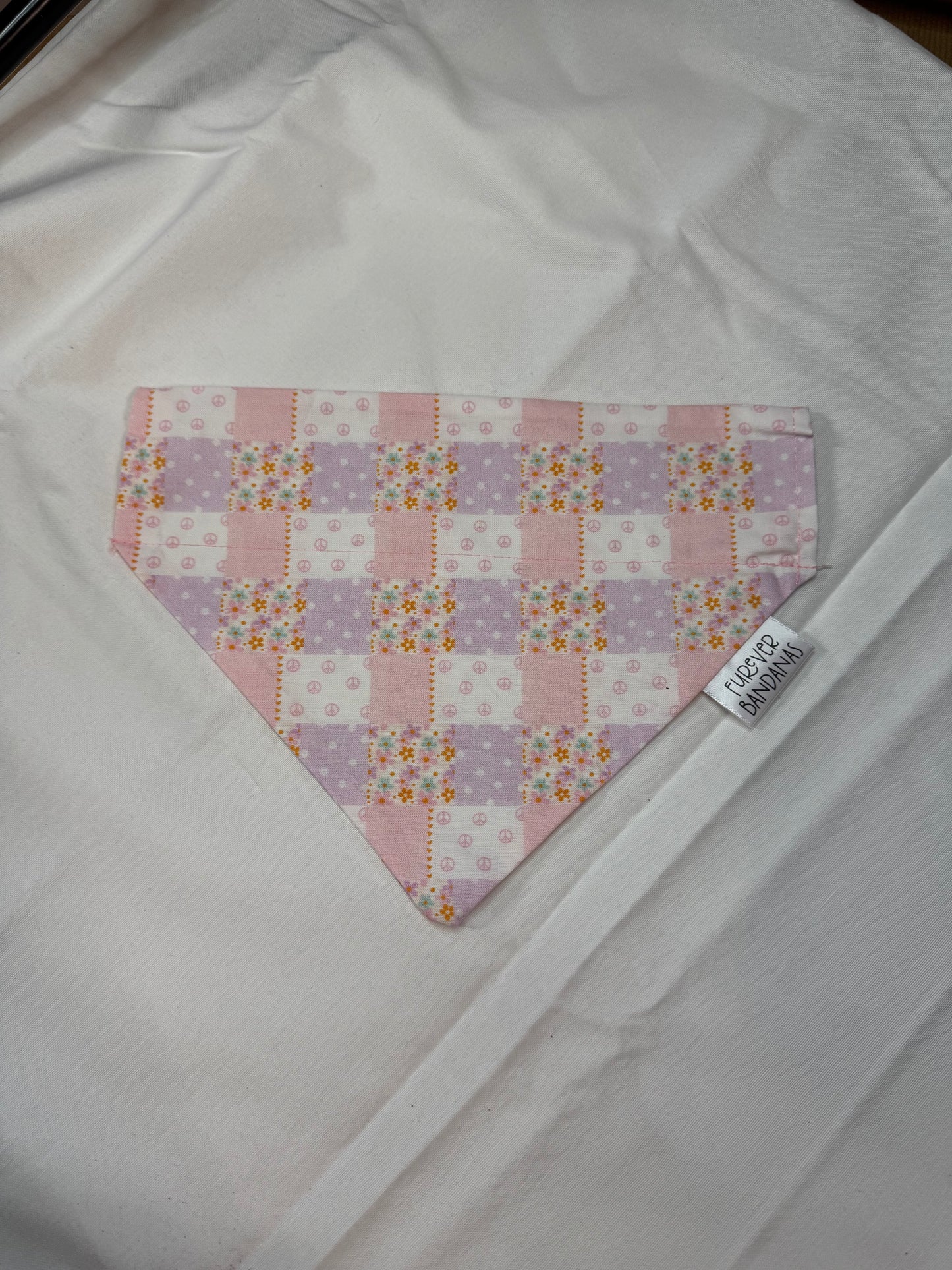 Pink Peace PatchWork Bandana