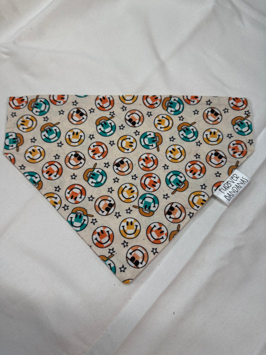 Plaid Smiley Face Bandana