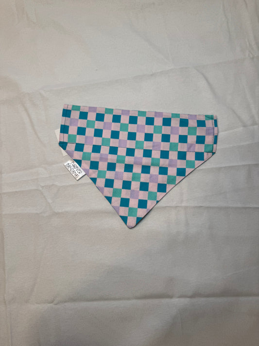 Purple and Teal Plaid Bandana