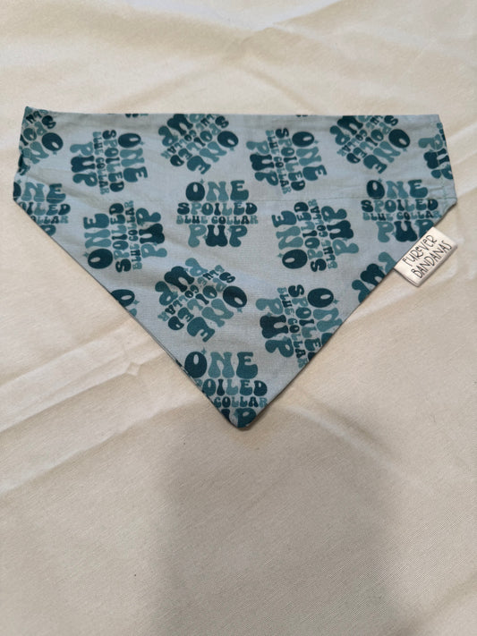 Spoiled Blue Collar Pup Bandana